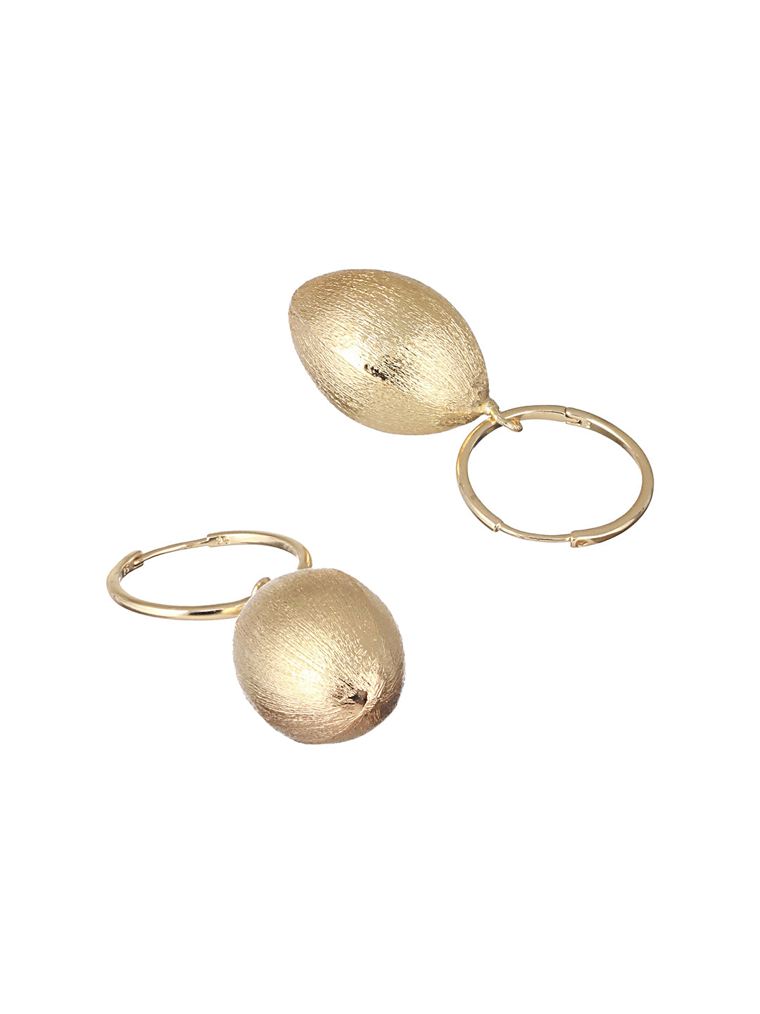 Anti-Tarnish Gold Plated Hoop Oval Shaped Earrings