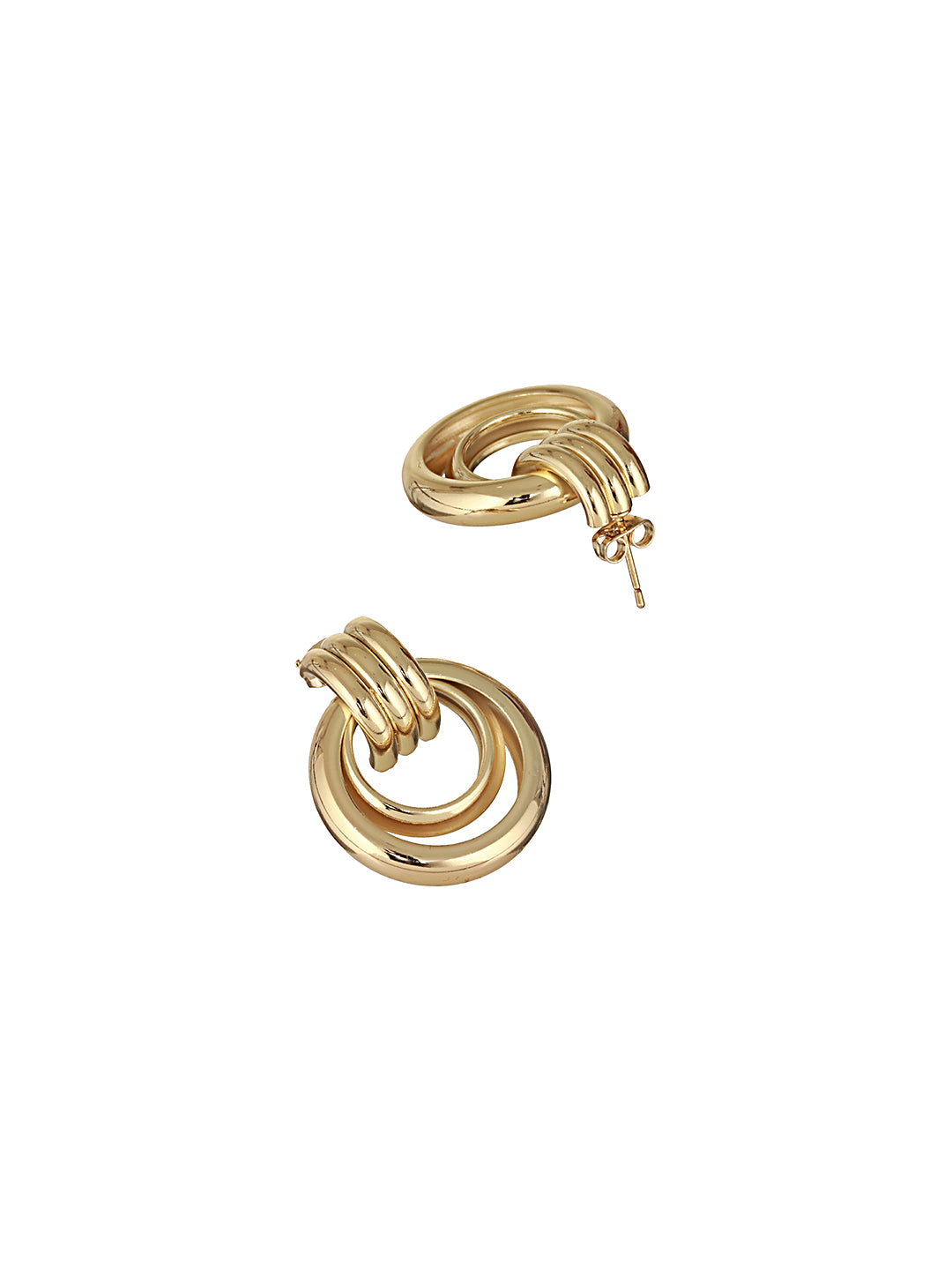 Anti-Tarnish 18k Gold Plated Concentric Hoop Earrings