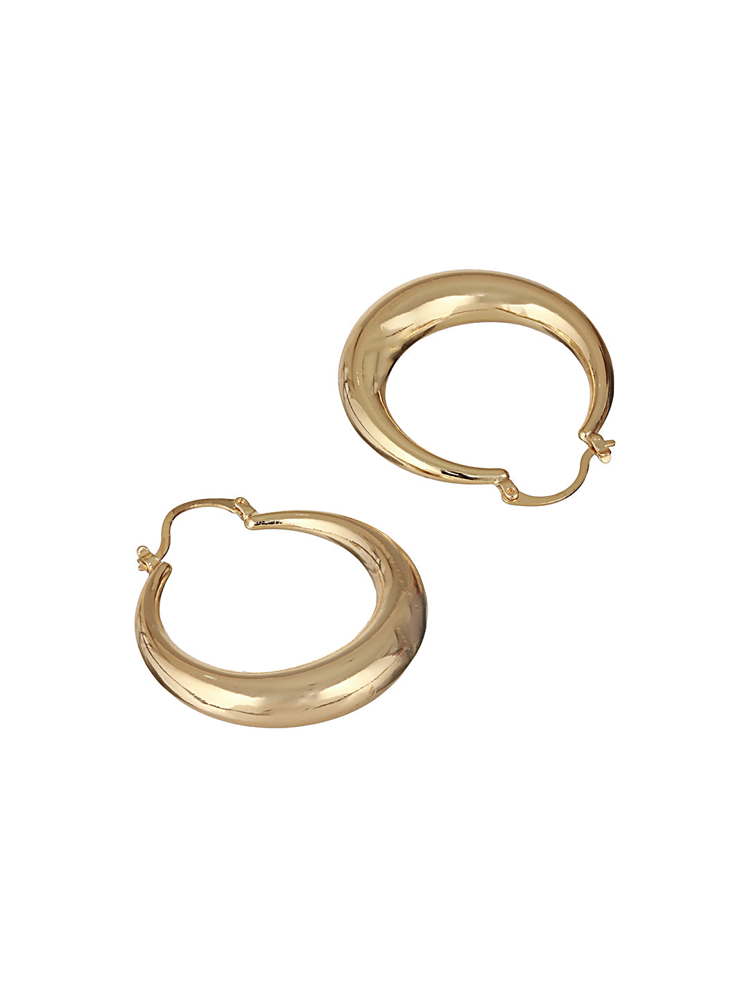 Anti-Tarnish Gold Plated Chic Chunky Hoop Earrings