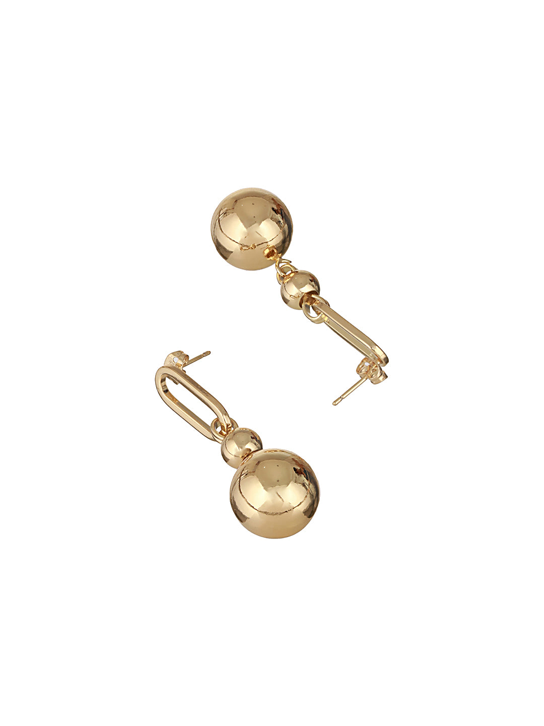 Anti-Tarnish Gold Toned Ball loop Hoop  Dangler earrings