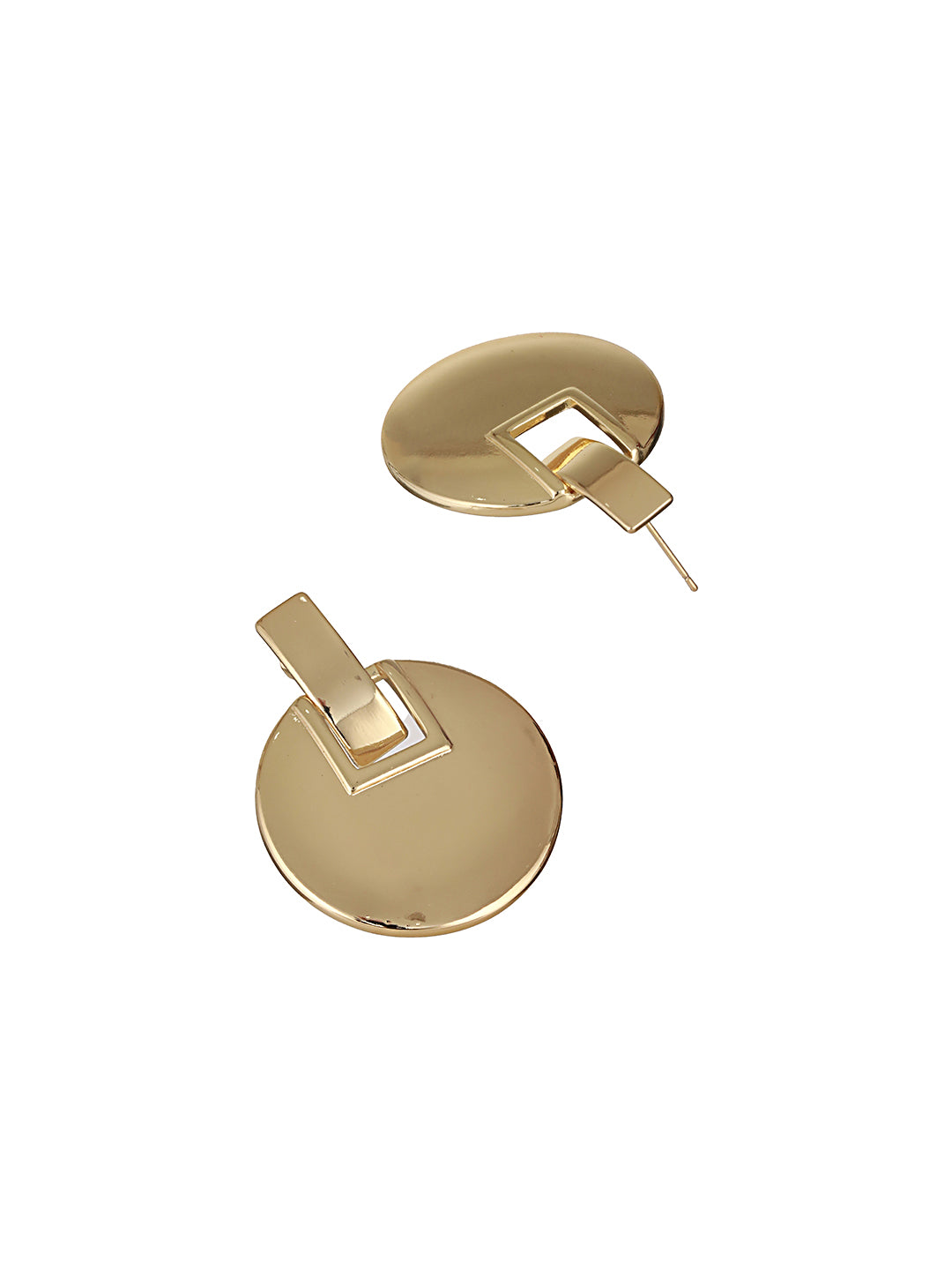 Anti-Tarnish 18k Gold Plated Bold Circular statement earrings