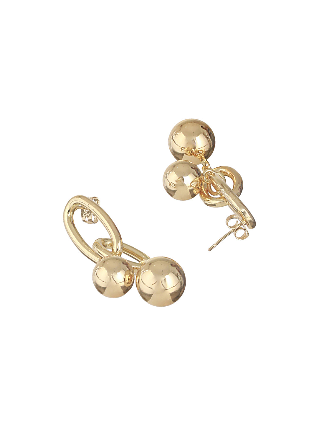 Anti-Tarnish 18k Gold Plated Dangling Orb Earrings