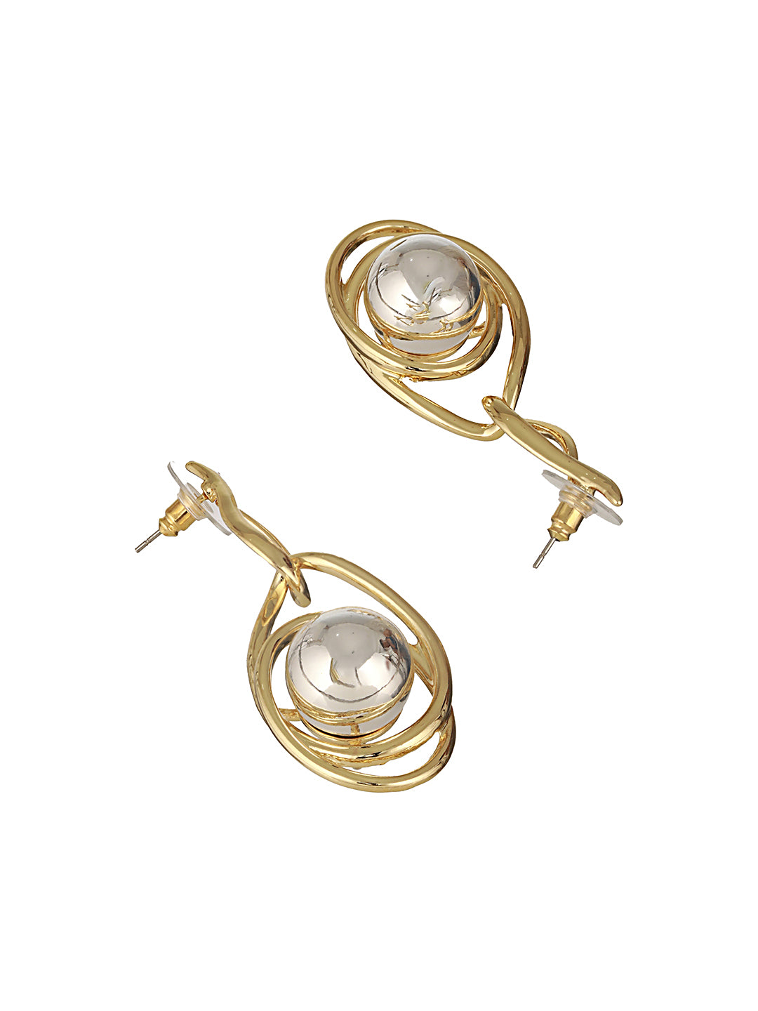 Anti-Tarnish 18k Gold & Silver Plated Orbital Hoop Earrings