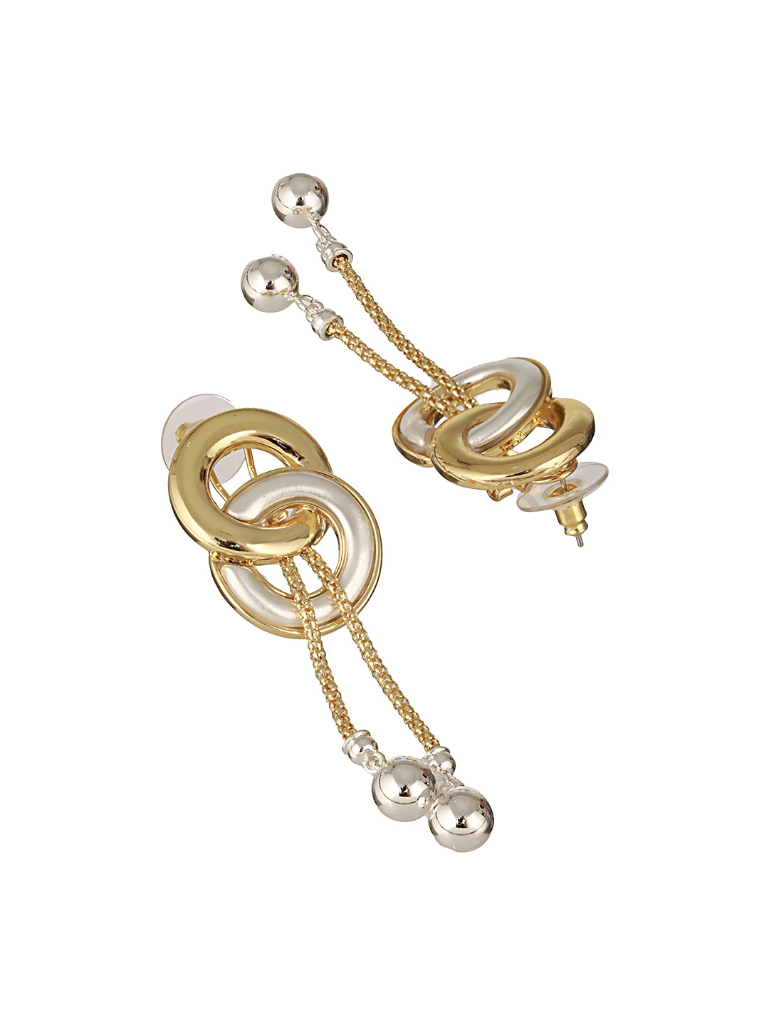 Anti-Tarnish 18k Gold plated & enamelled Eliptical Leafy Dangler Earrings