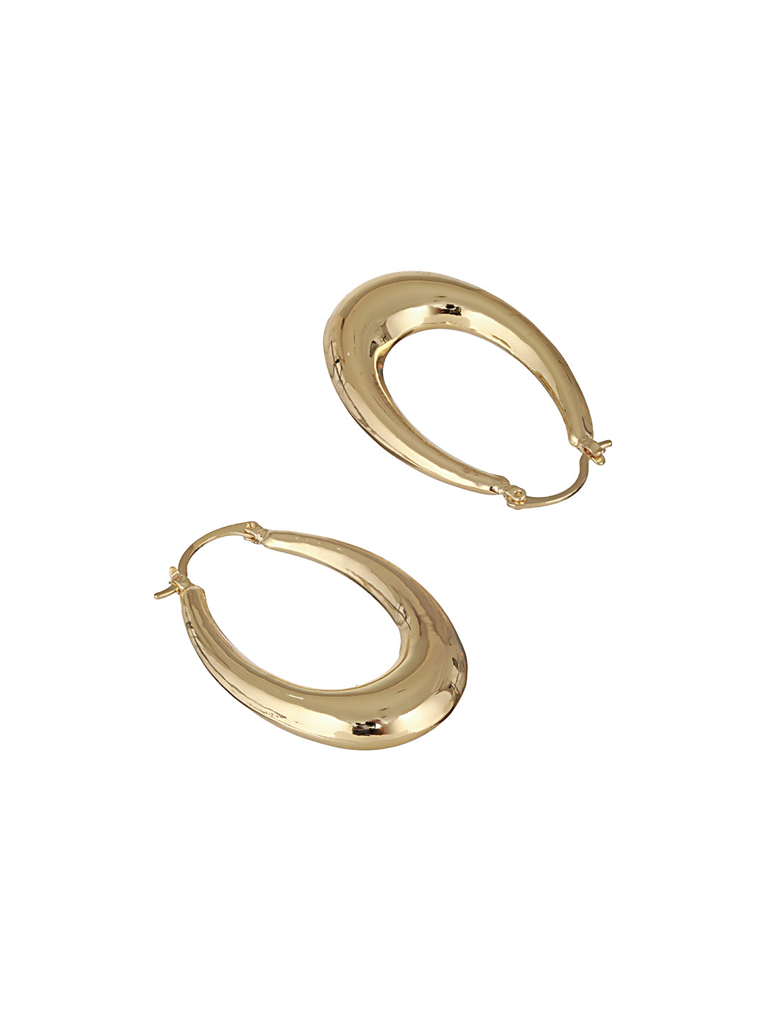 Anti-Tarnish Gold Plated U -Shaped  Chunky Hoop Earrings