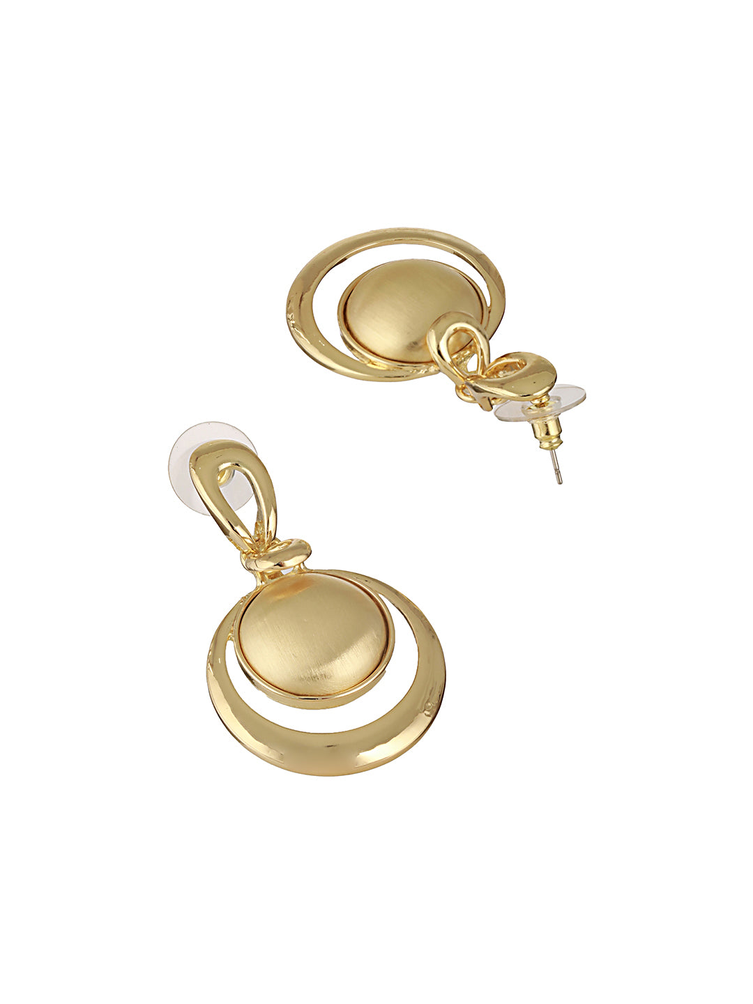 Anti-Tarnish Gold Plated  Concentric balls Minimal Drop earrings