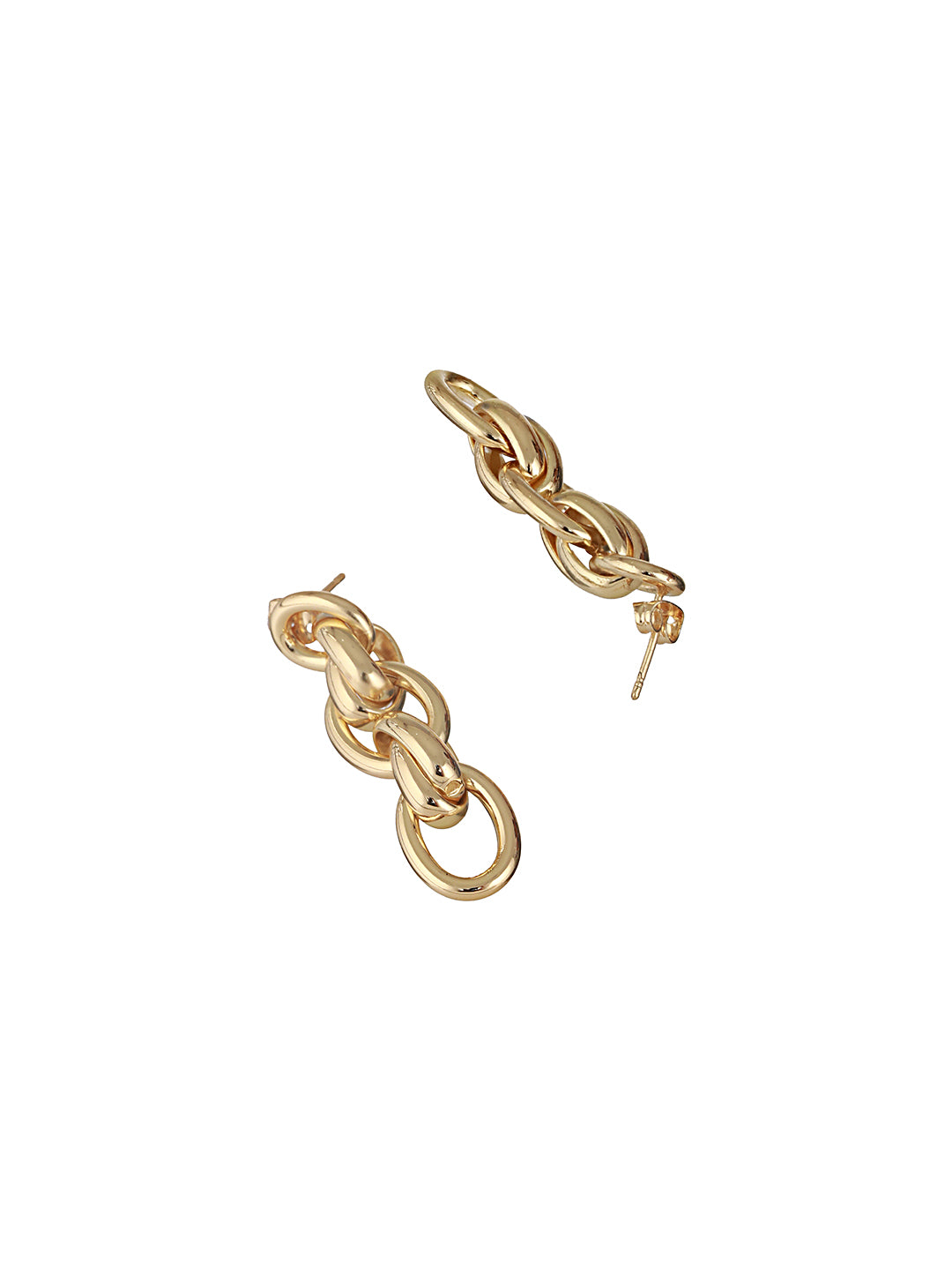 Anti-Tarnish Gold Plated Link  Luxe Drop Earrings