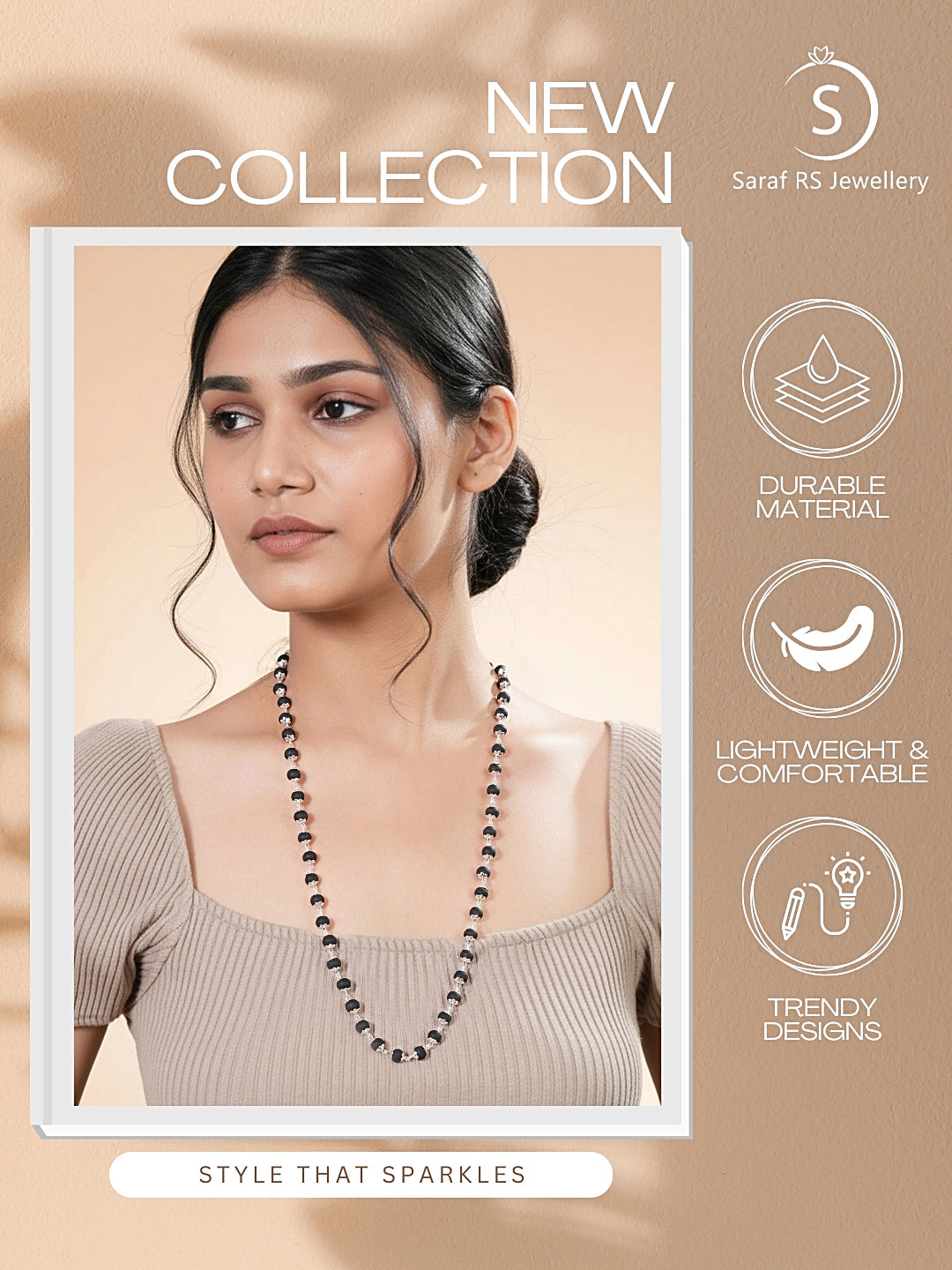 Divine Statement Karungali Mala With Silver Plated Cap Necklace With Lab Certificate For Minimal Style .