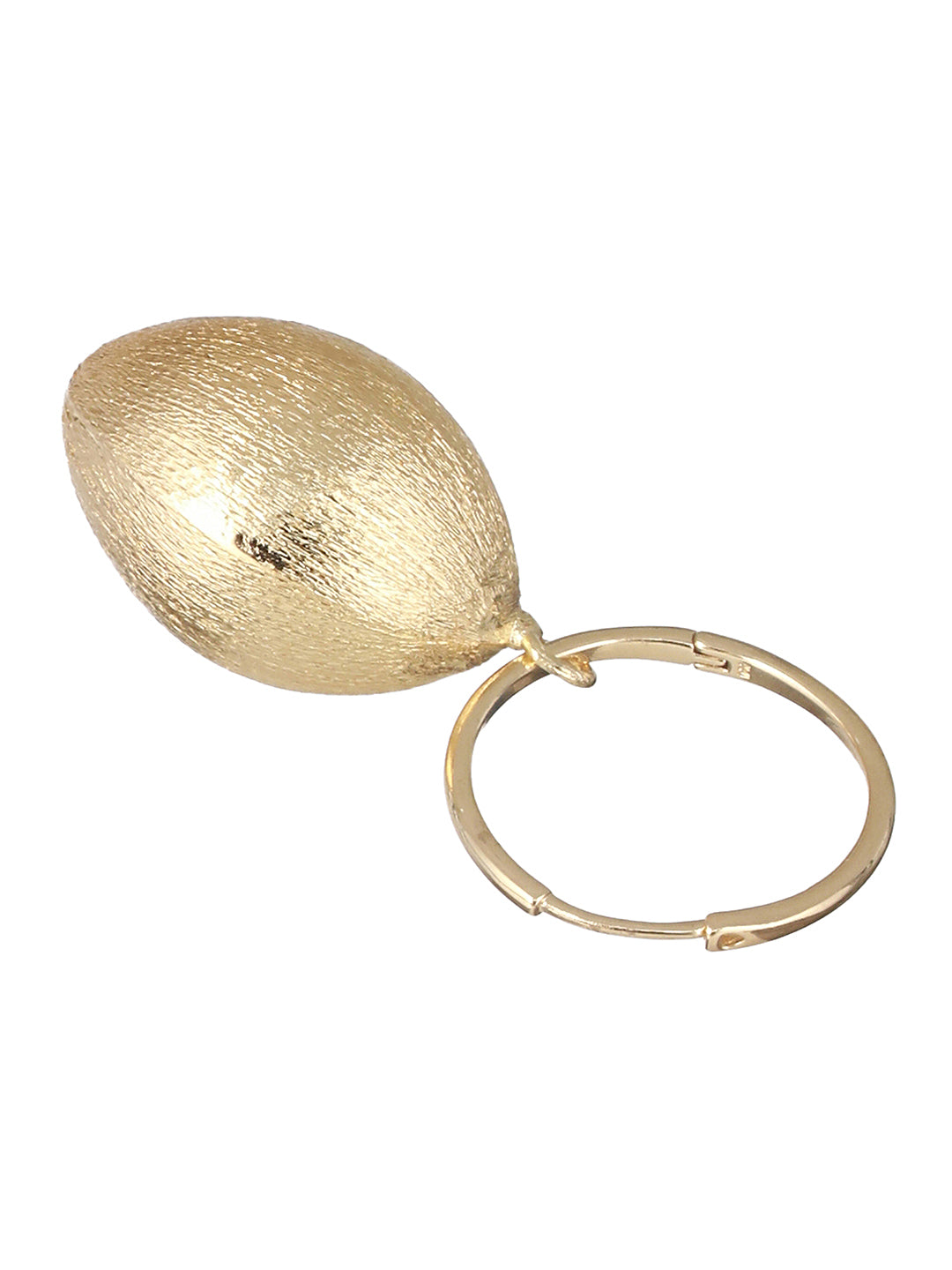 Anti-Tarnish Gold Plated Hoop Oval Shaped Earrings