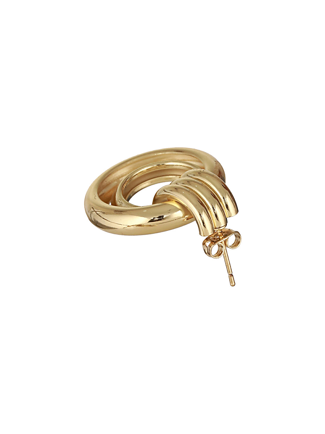 Anti-Tarnish 18k Gold Plated Concentric Hoop Earrings