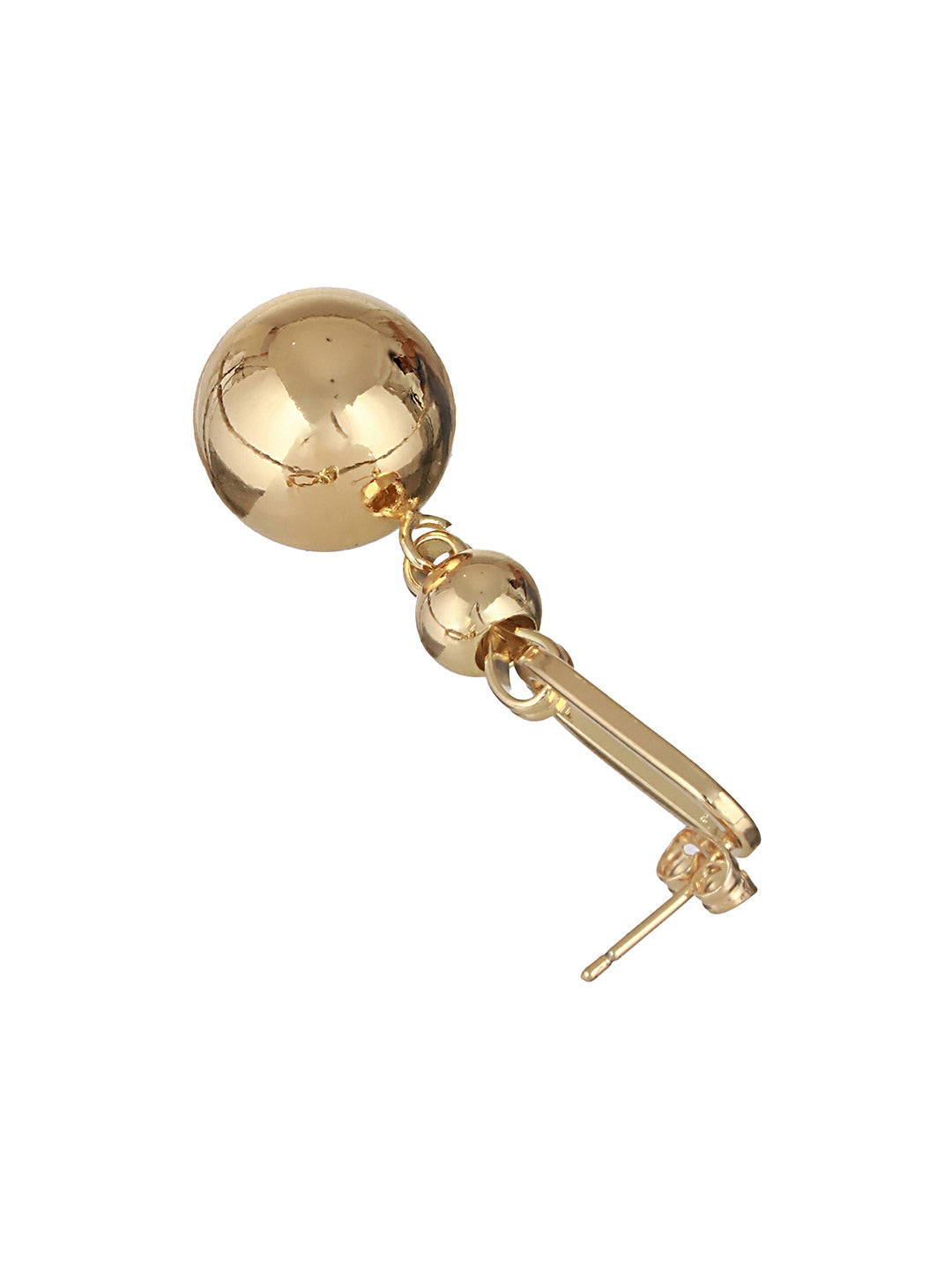 Anti-Tarnish Gold Toned Ball loop Hoop  Dangler earrings