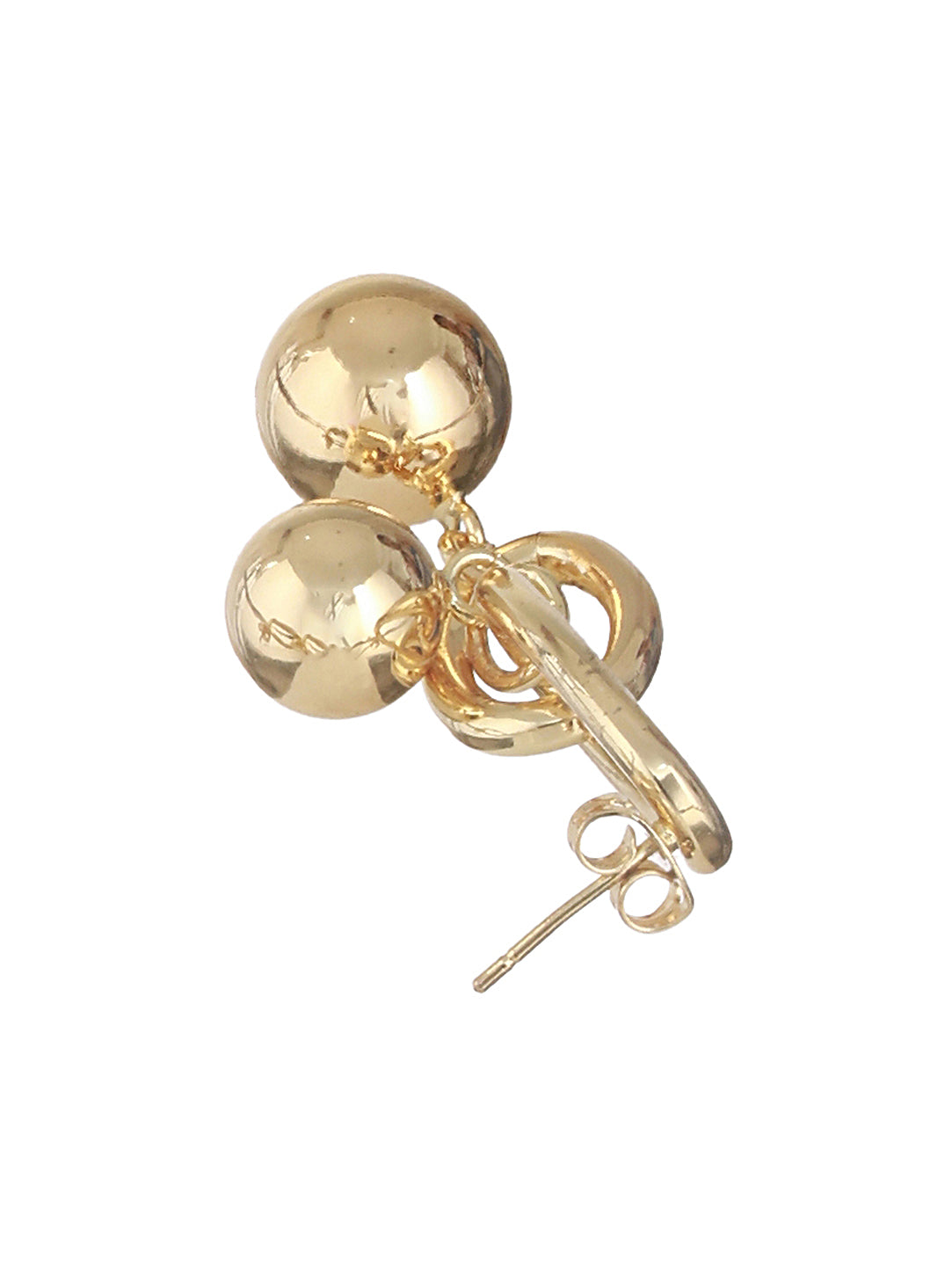 Anti-Tarnish 18k Gold Plated Dangling Orb Earrings