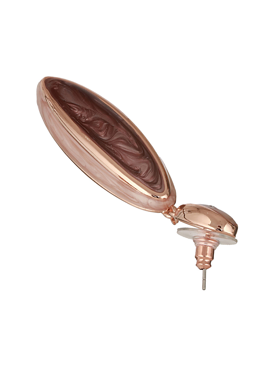 Anti-Tarnish 18k Gold Plated & Enamelled Eliptical Dangler earrings