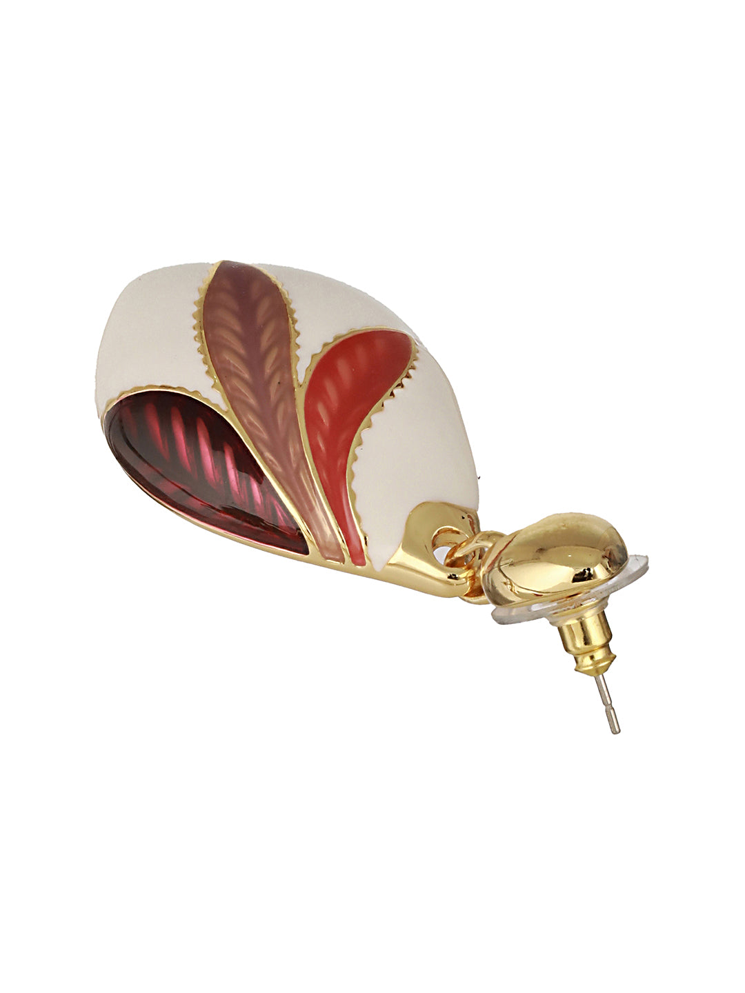 Anti-Tarnish 18k Gold Plated Dual Tone Knot Dangler Earrings