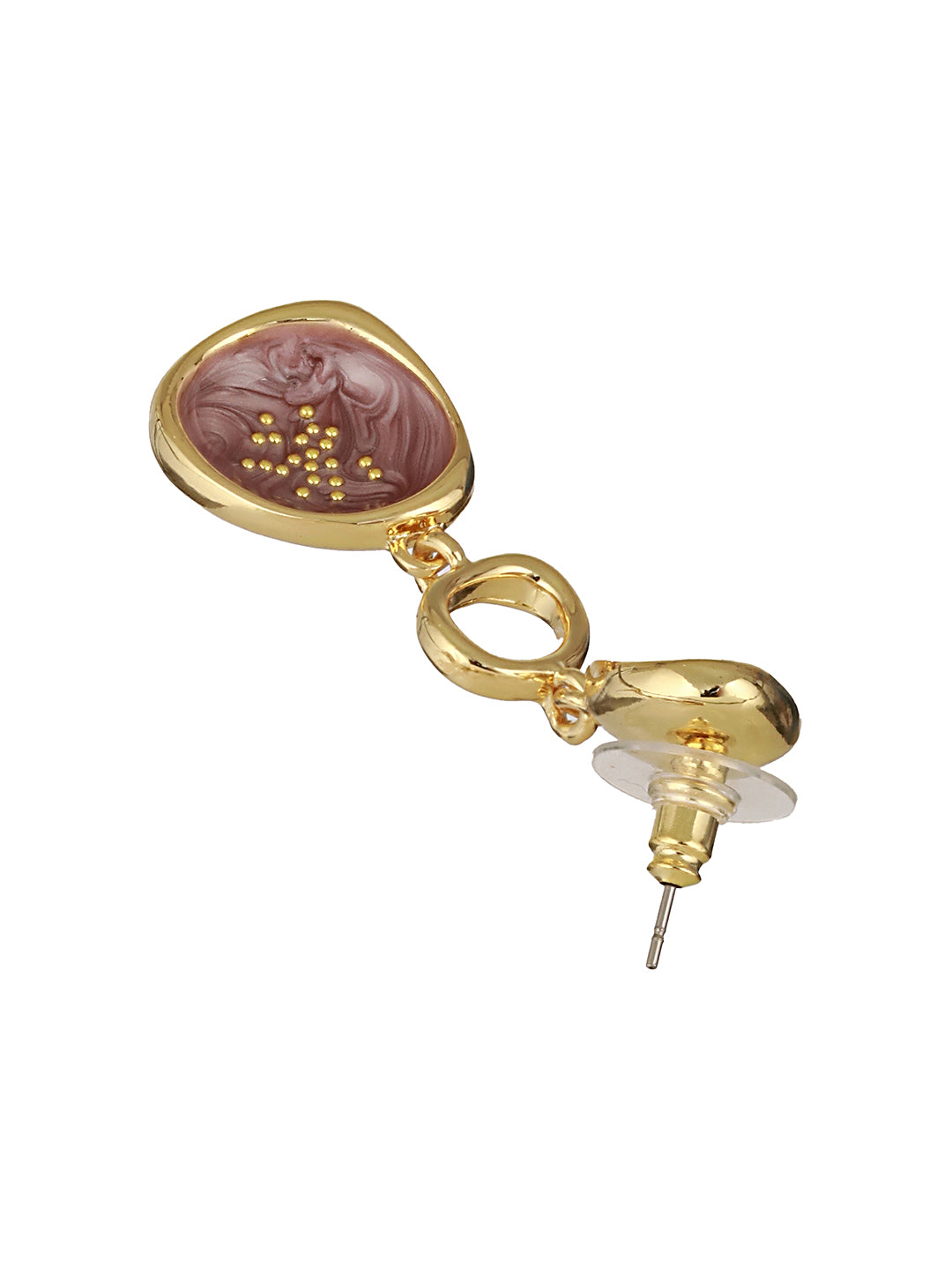 Anti-Tarnish 18k Gold plated & Enamelled Layered Drop Earrings