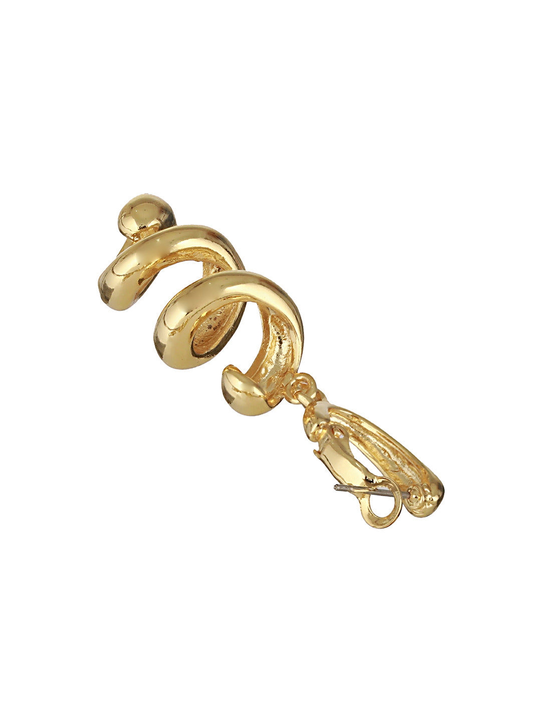 Anti-Tarnish Gold Plated  Spiral Twister Hoop Minimalist Earrings