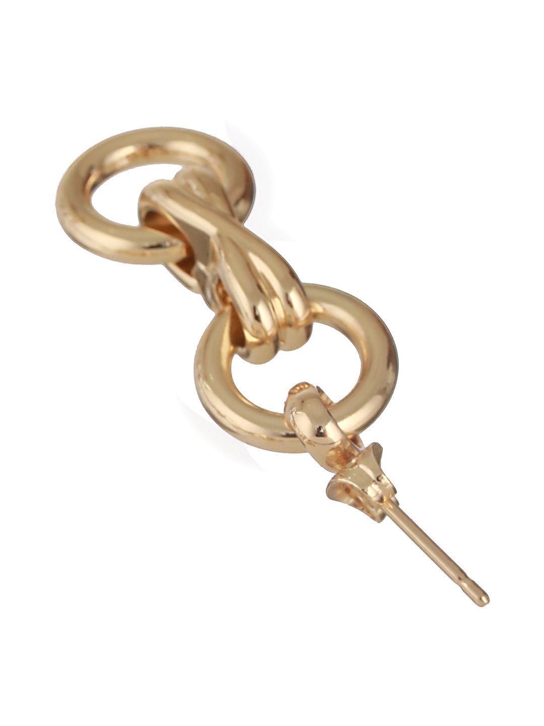 Anti-Tarnish 18k Gold Plated Criss Cross Dangling Link  Earrings