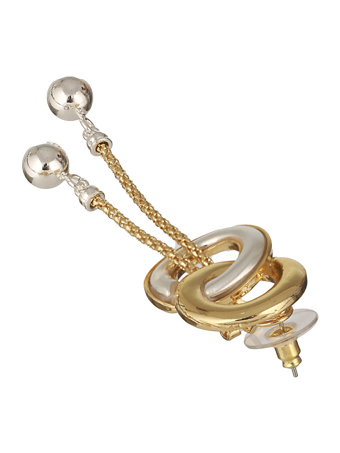 Anti-Tarnish 18k Gold plated & enamelled Eliptical Leafy Dangler Earrings