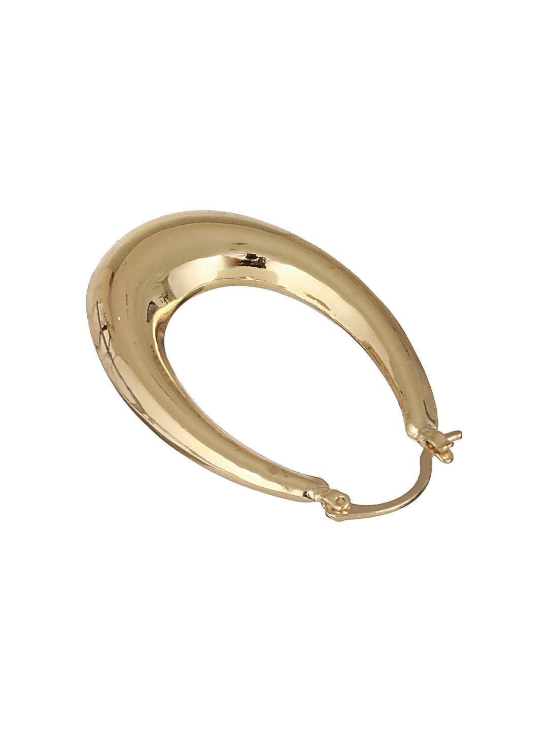 Anti-Tarnish Gold Plated U -Shaped  Chunky Hoop Earrings