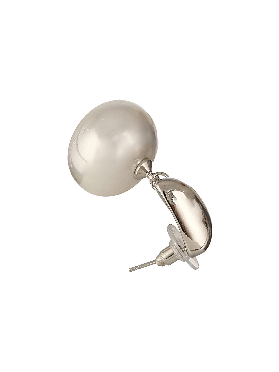 Anti-Tarnish Silver Plated Tiangular Pearl Drop minimal Earrings