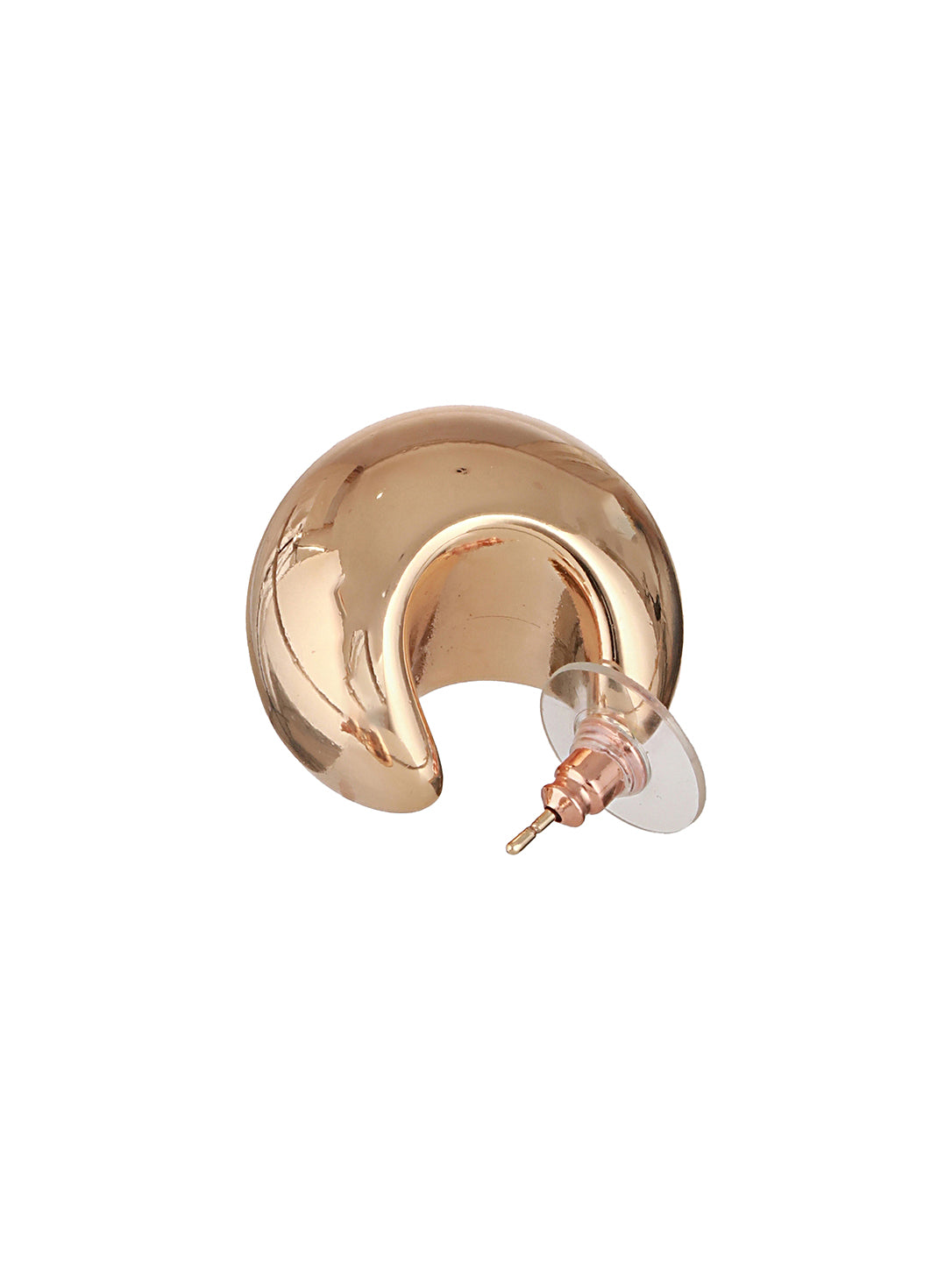 Anti-Tarnish Rose Gold Plated Dome Shaped Statement Studds Earrings