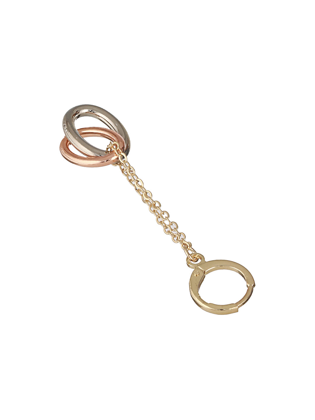 Anti-Tarnish Rose Gold Plated Concentric Chain Drop earrings