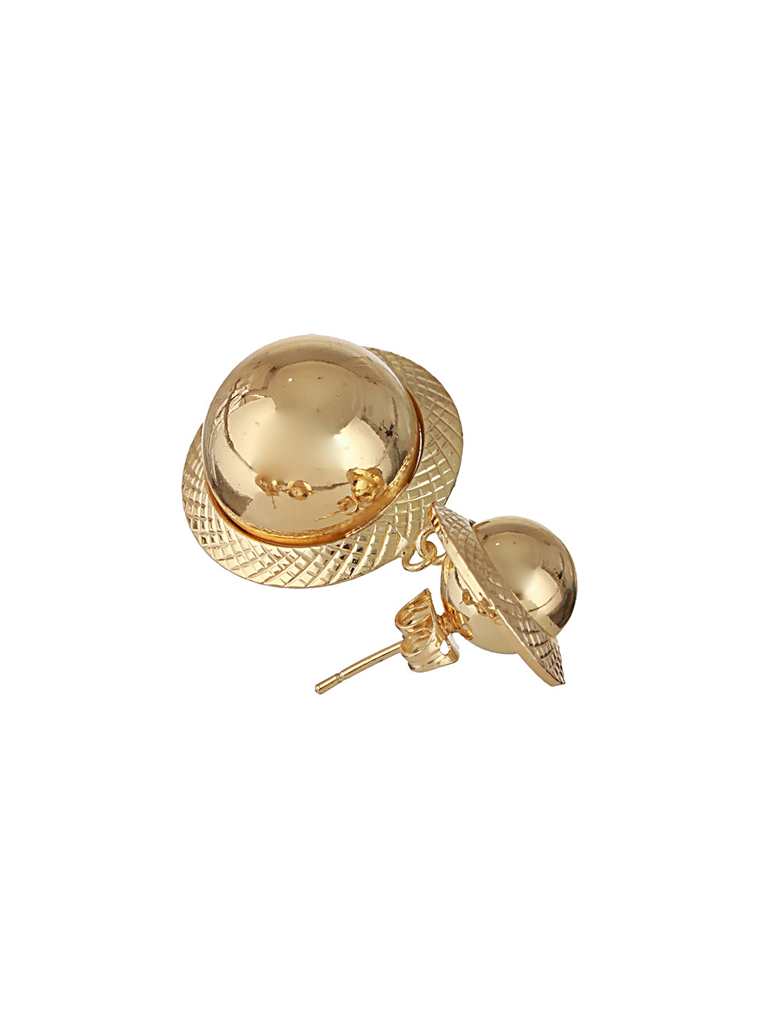 Anti-Tarnish Gold Plated Dual Ball Drop Minimal Drop Earrings