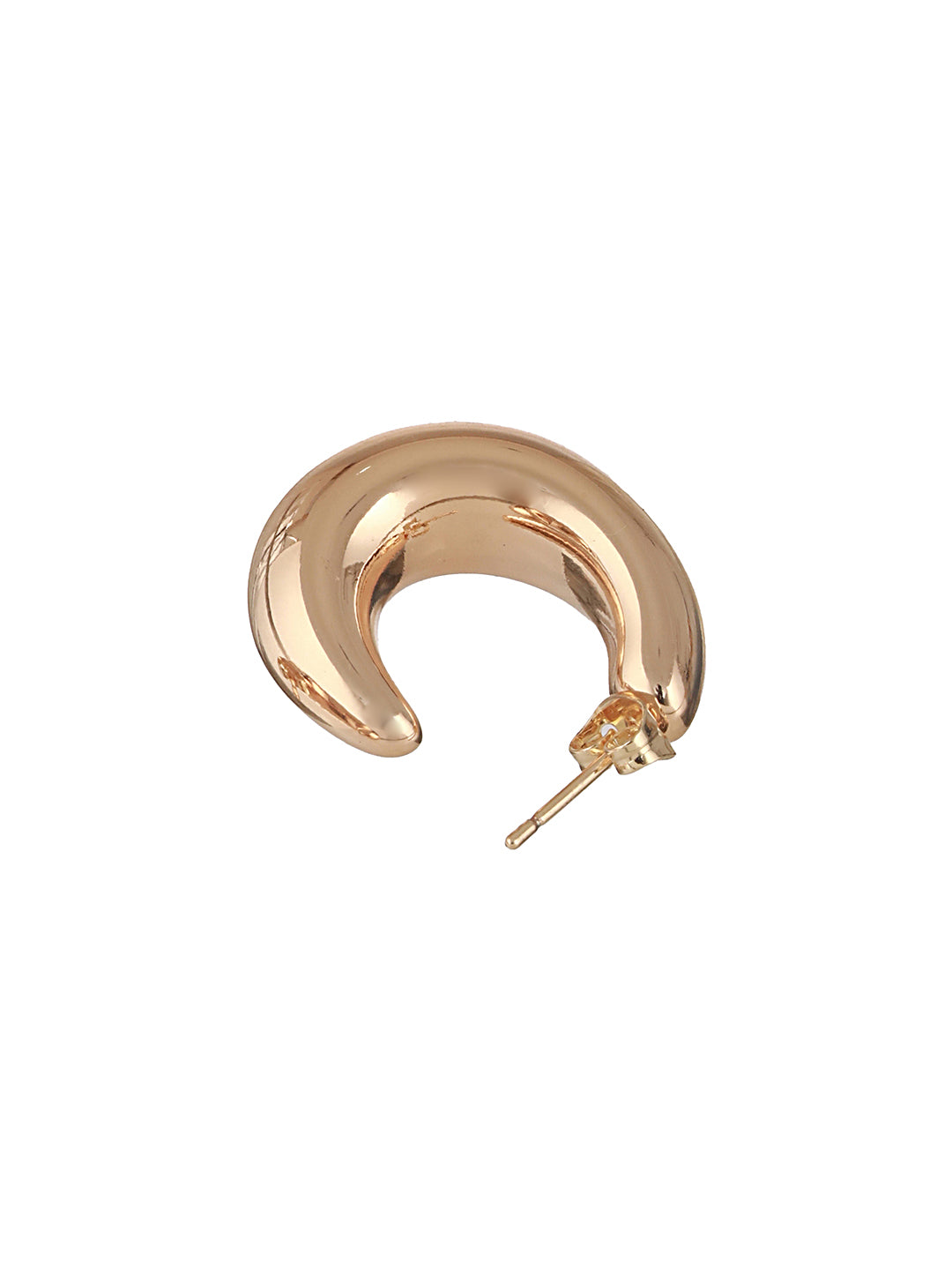 Anti-Tarnish 18k Gold Plated Dome Shaped Half Hoop