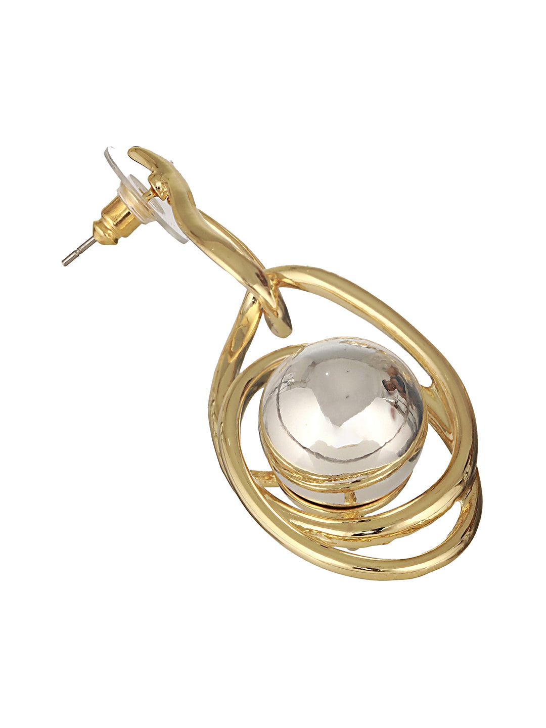 Anti-Tarnish 18k Gold & Silver Plated Orbital Hoop Earrings