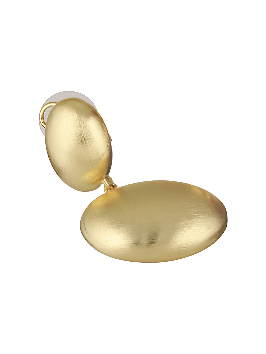 Anti-Tarnish Gold Plated Pebble Shaped Stacked Chunky Earrings