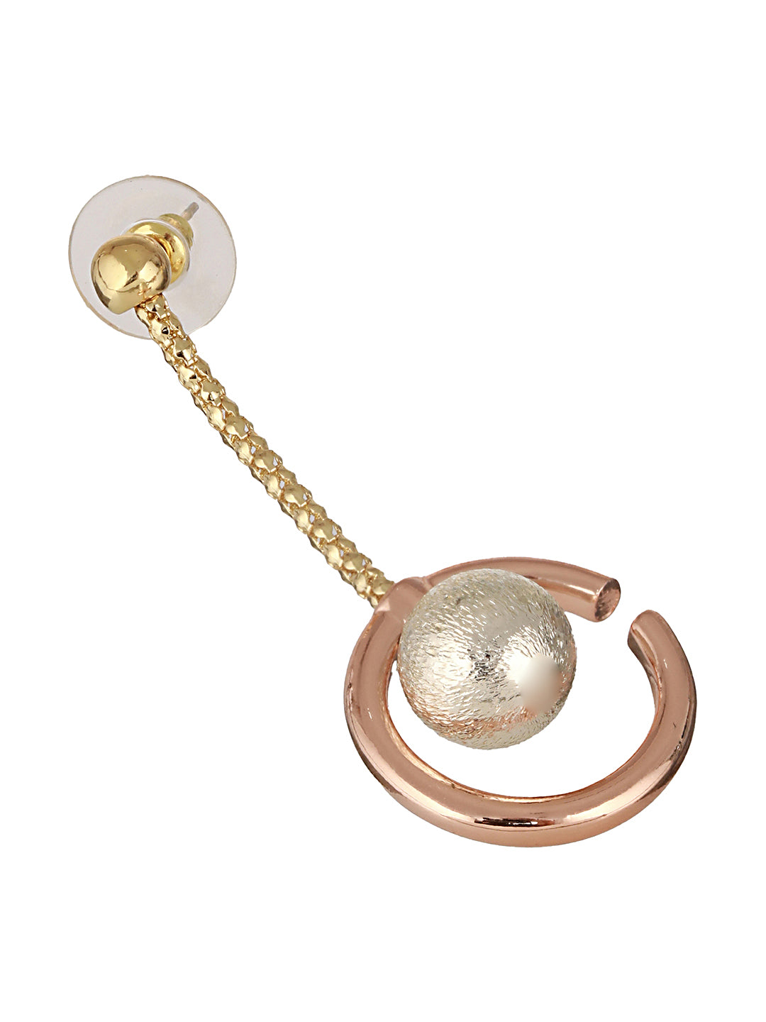Anti-Tarnish Gold & Rose Gold Plated Chain Dangling Minimalist  Earrings