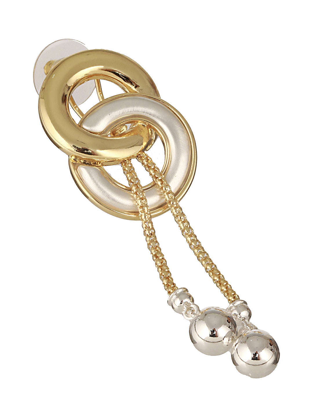 Anti-Tarnish 18k Gold plated & enamelled Eliptical Leafy Dangler Earrings