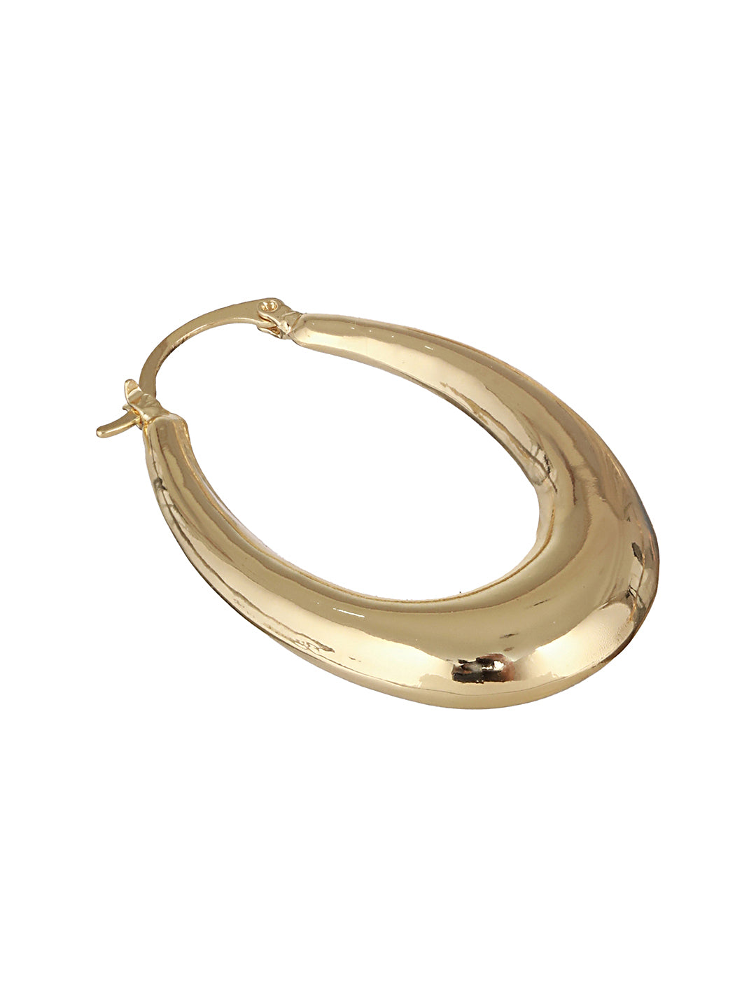 Anti-Tarnish Gold Plated U -Shaped  Chunky Hoop Earrings
