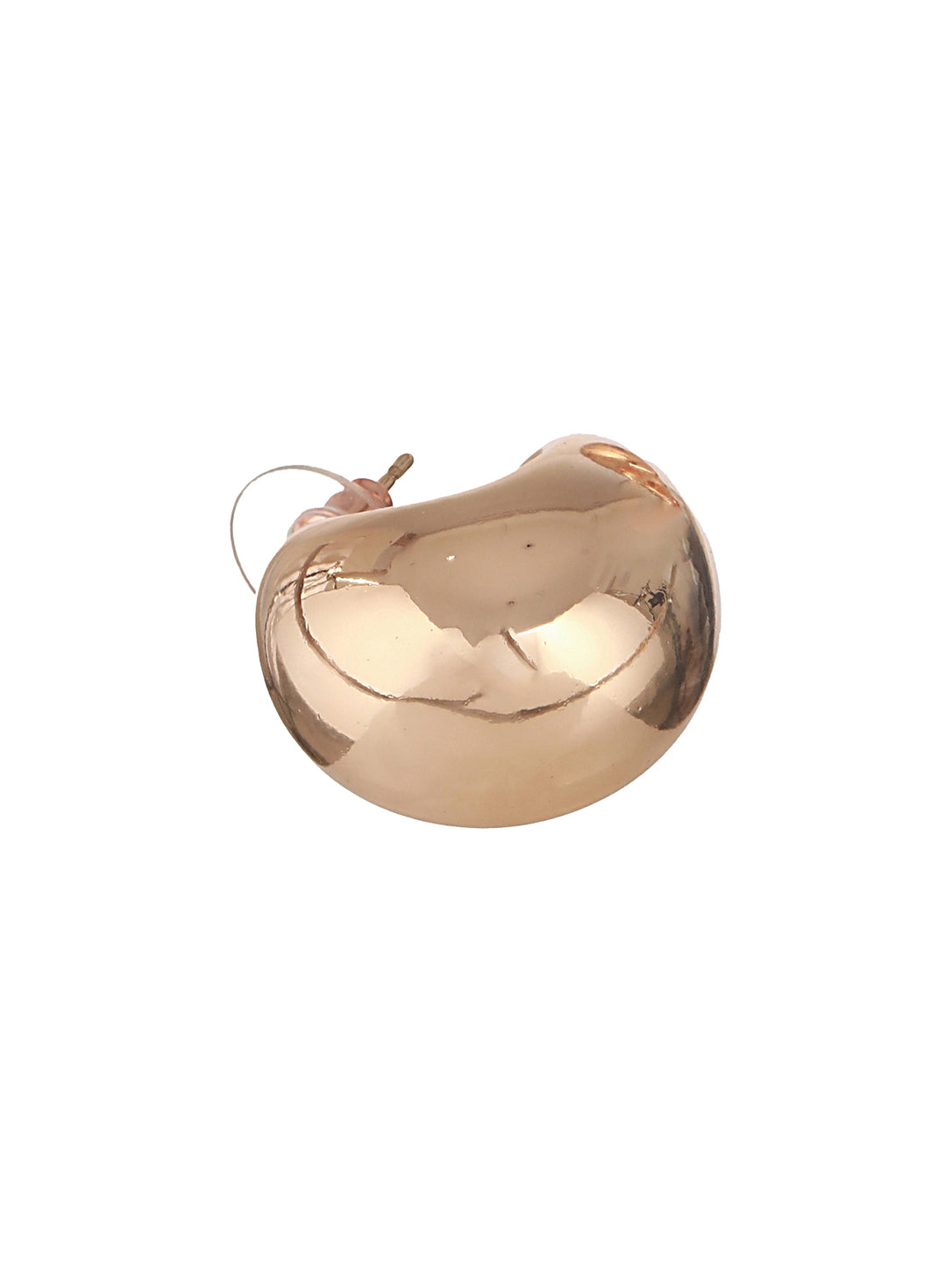 Anti-Tarnish Rose Gold Plated Dome Shaped Statement Studds Earrings