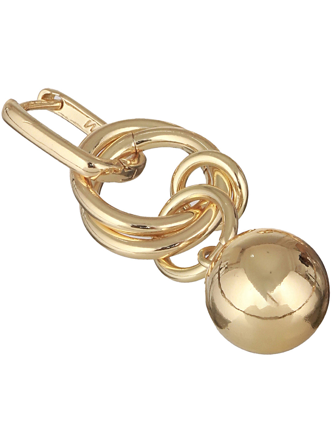 Anti-Tarnish Gold Plated Link Orb Dangler Earrings