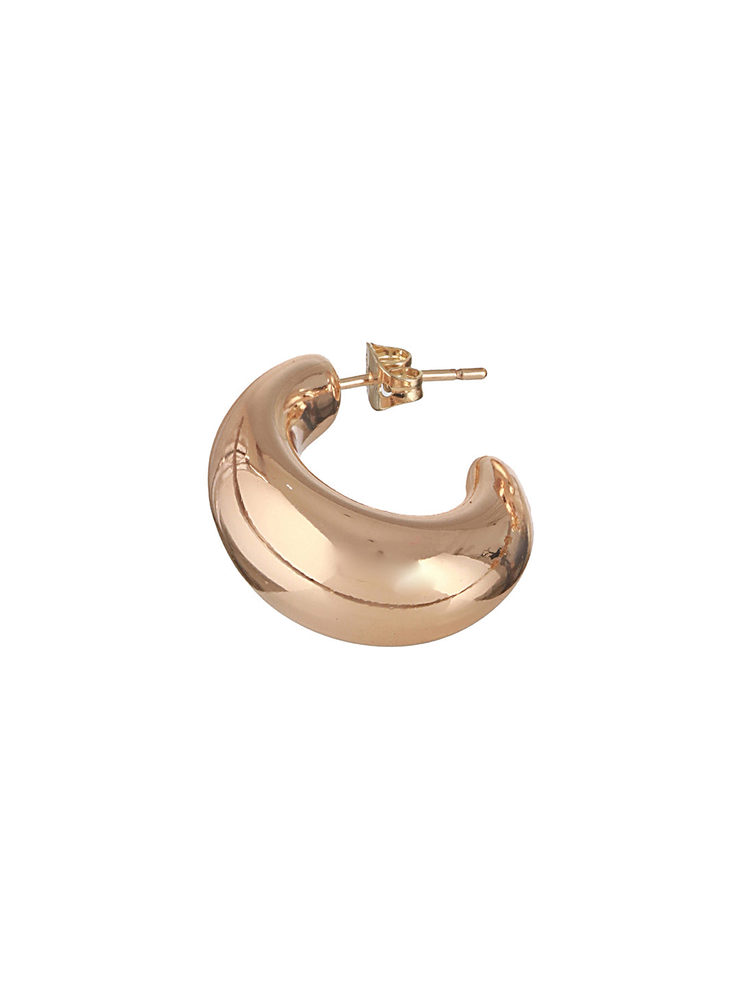 Anti-Tarnish 18k Gold Plated Dome Shaped Half Hoop