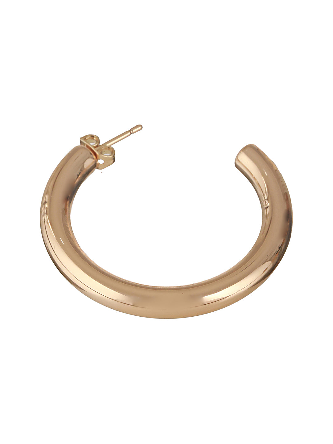 Anti-Tarnish 18k Gold Plated Half Hoop Pipe Minimal Earrings