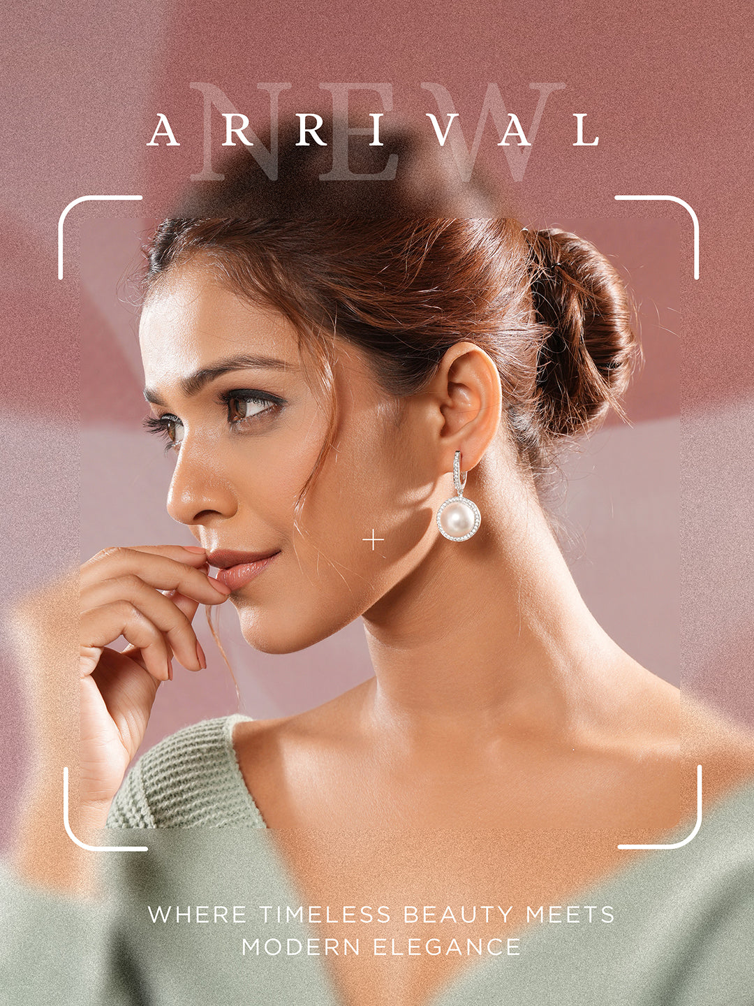 Silver Plated AD  Studded Circular Pearl  Drop Minimal Bali dangler Earrings