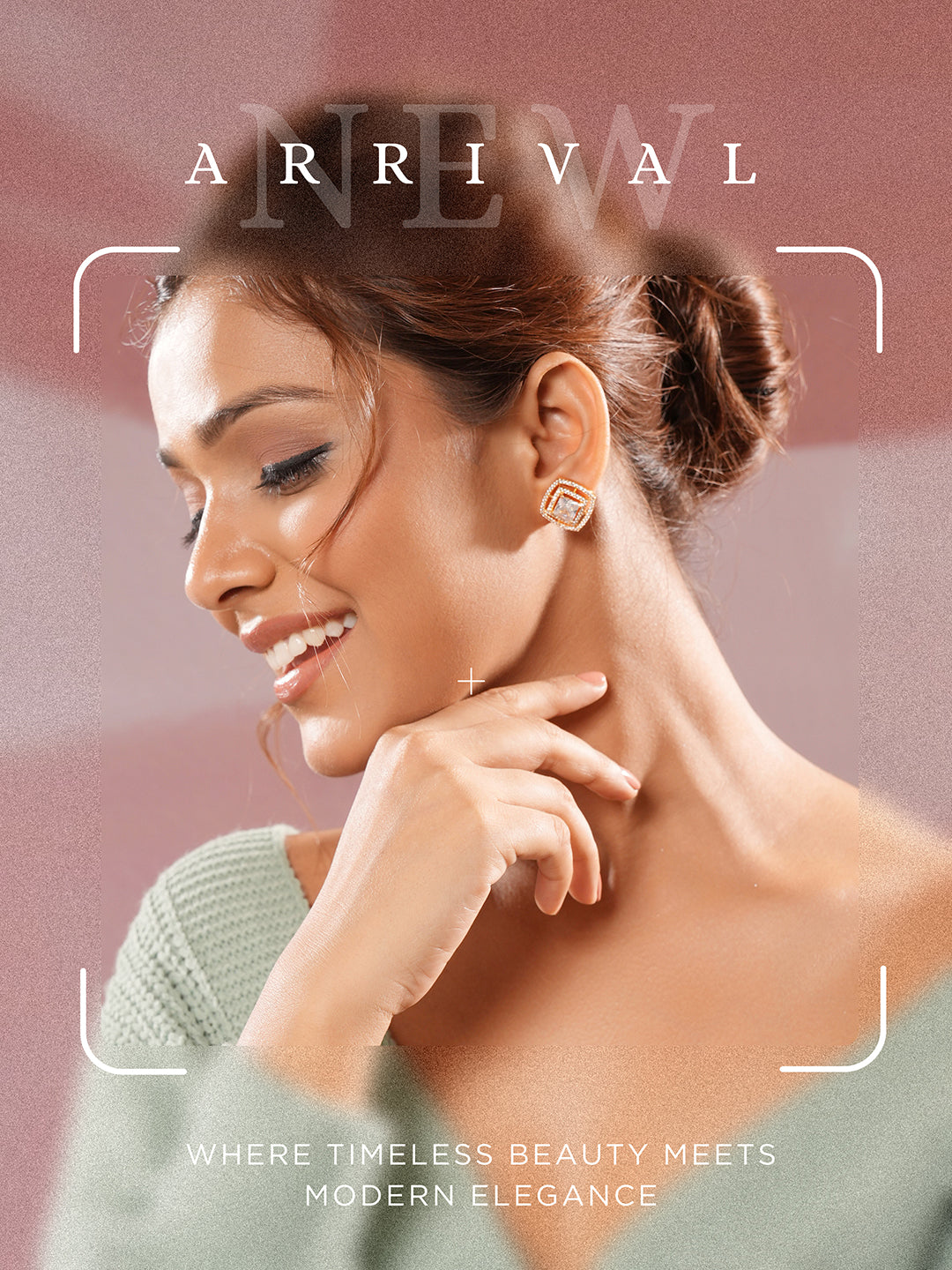 Gold Plated AD Studded Delicate Minimal Maze Solitaire Studds Earrings