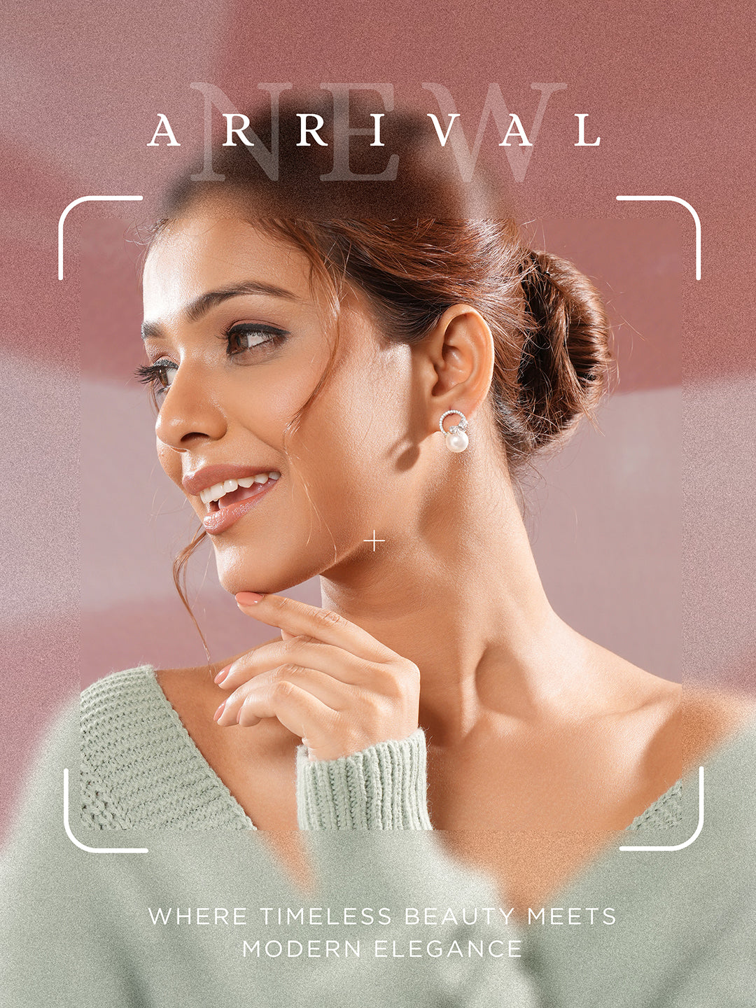 White Rhodium Plated AD Studded Minimal Bow Dailywear Studds Earrings