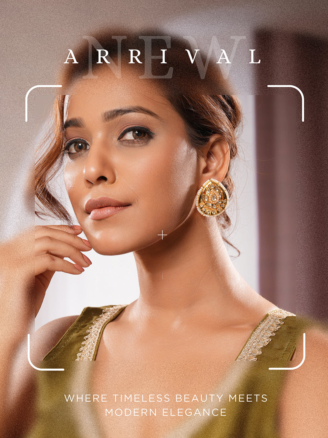 Gold Plated Kundan Studded Designer Pearl Beaded Designer  Studds Earrings