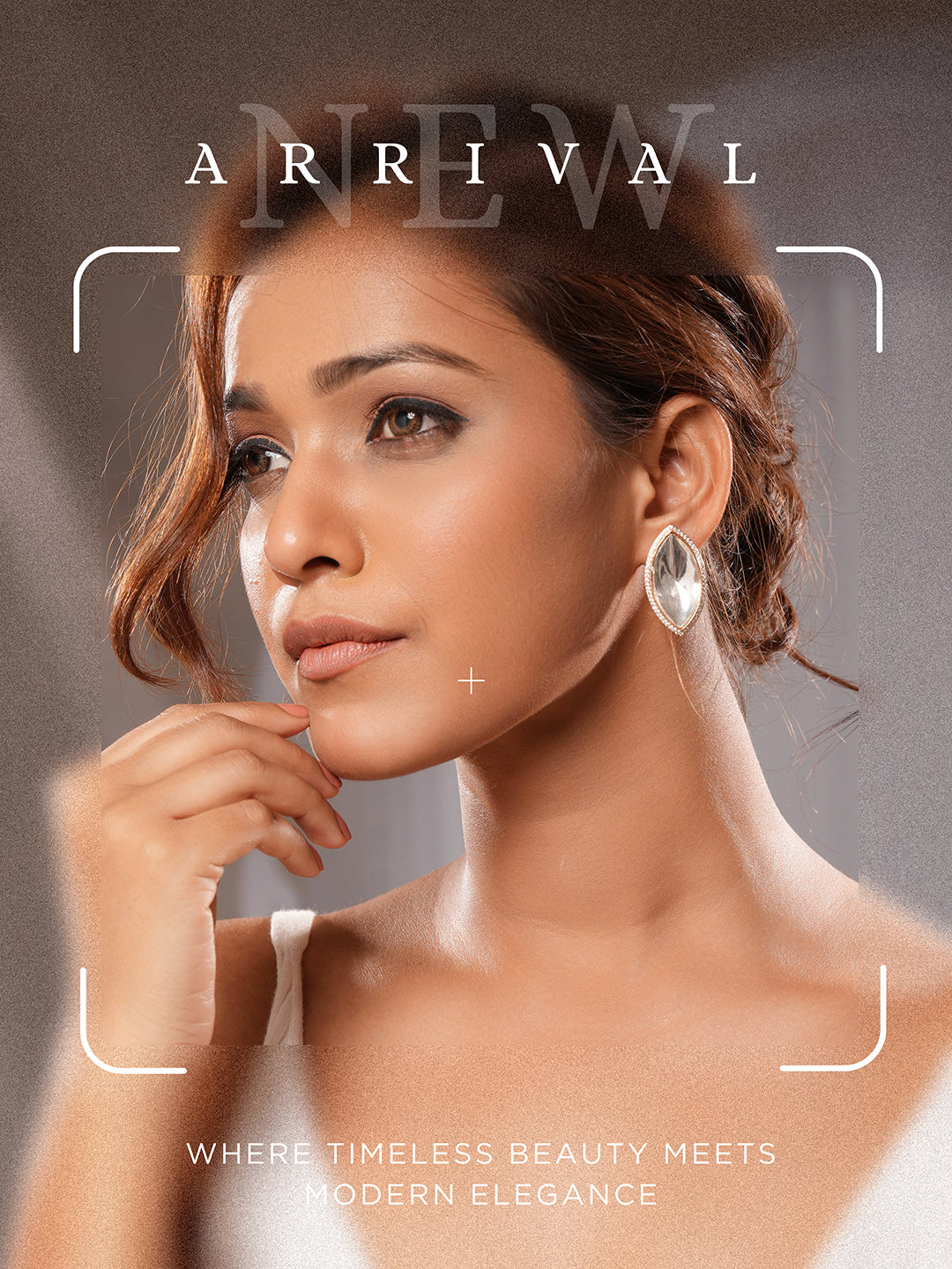 Gold Plated Uncut Polki Mossanite Minimal Studds Earrings