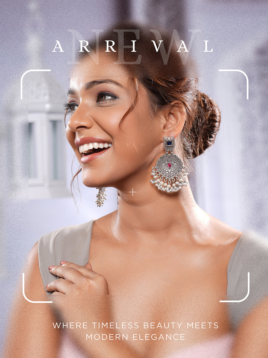 Oxidised Silver Toned Intricate Handcrafted Pearl Beaded Dangler  Trendy Chandbali earrings