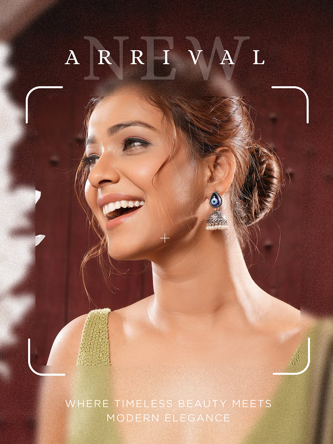 Oxidised Silver Toned Evil Eye Handcrafted  Minimal Trendy Jhumka Earrings