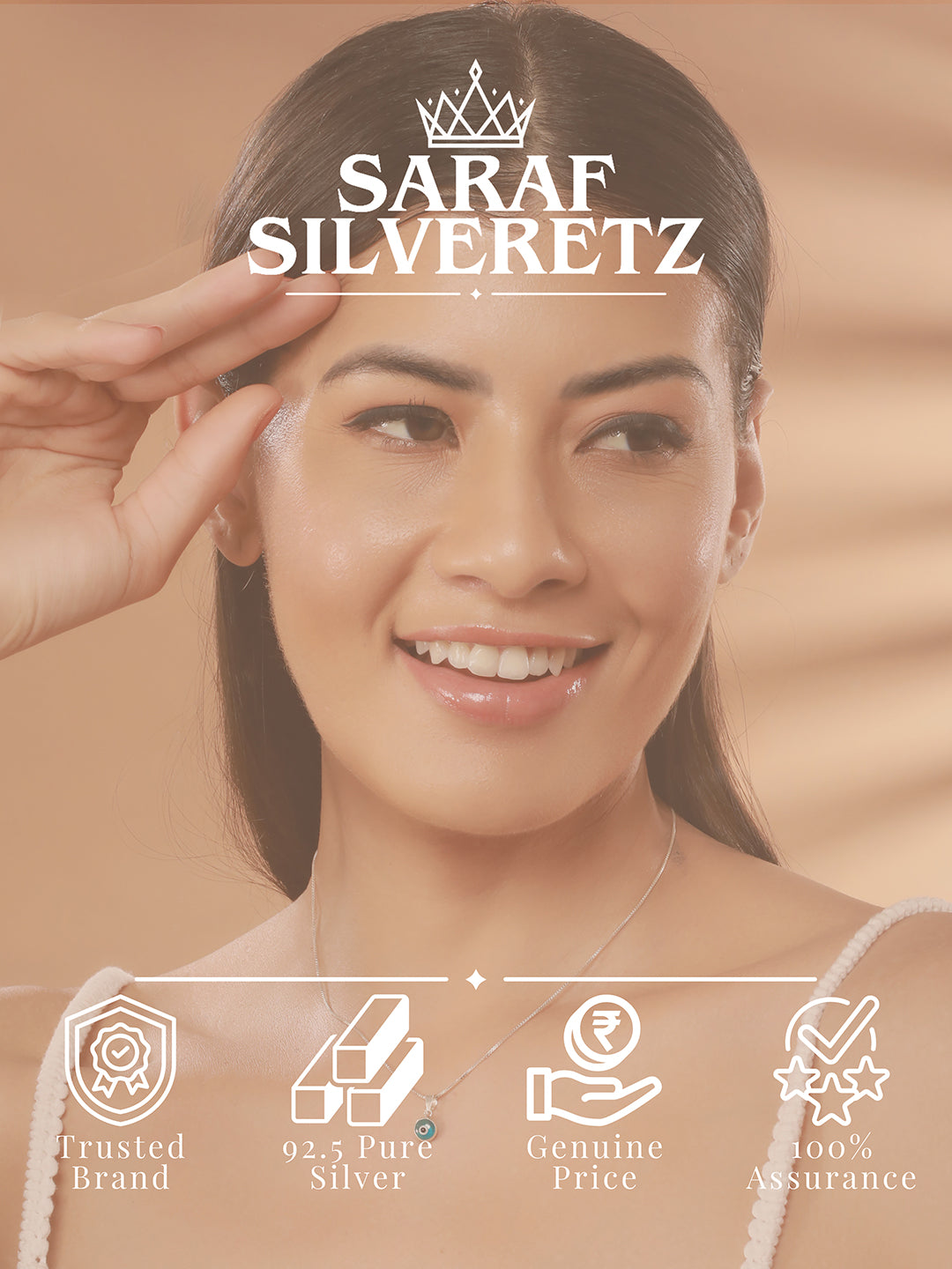 925 Sterling Silver Minimal Dailywear  Evil Eye Locket Necklace & Chain