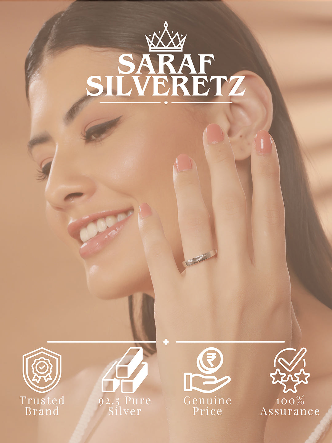 925 Sterling Silver Engraved Promise Finger Band Ring