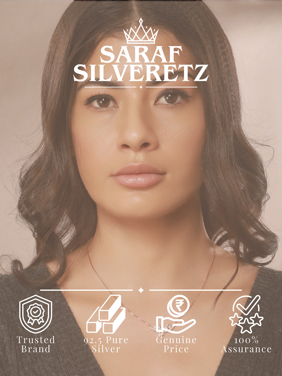 925 Sterling Silver CZ Studded Leafy Pendant Minimal Necklace & Chain