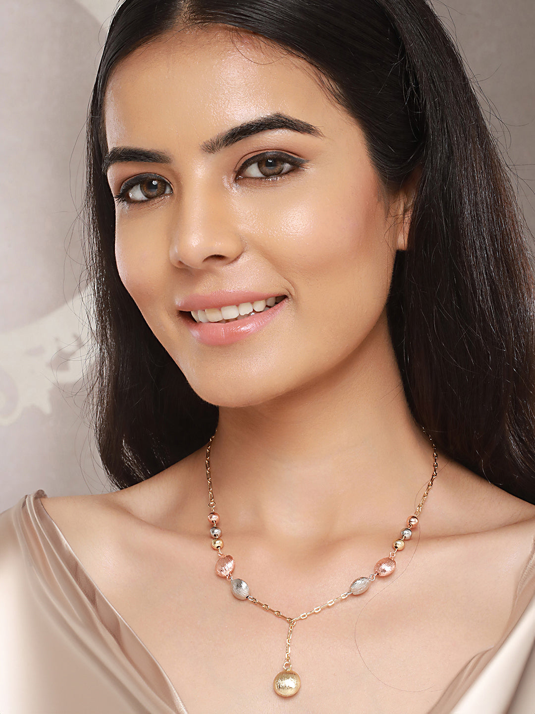 Anti-Tarnish Gold Plated Rose Gold Polish Ball Chain necklace