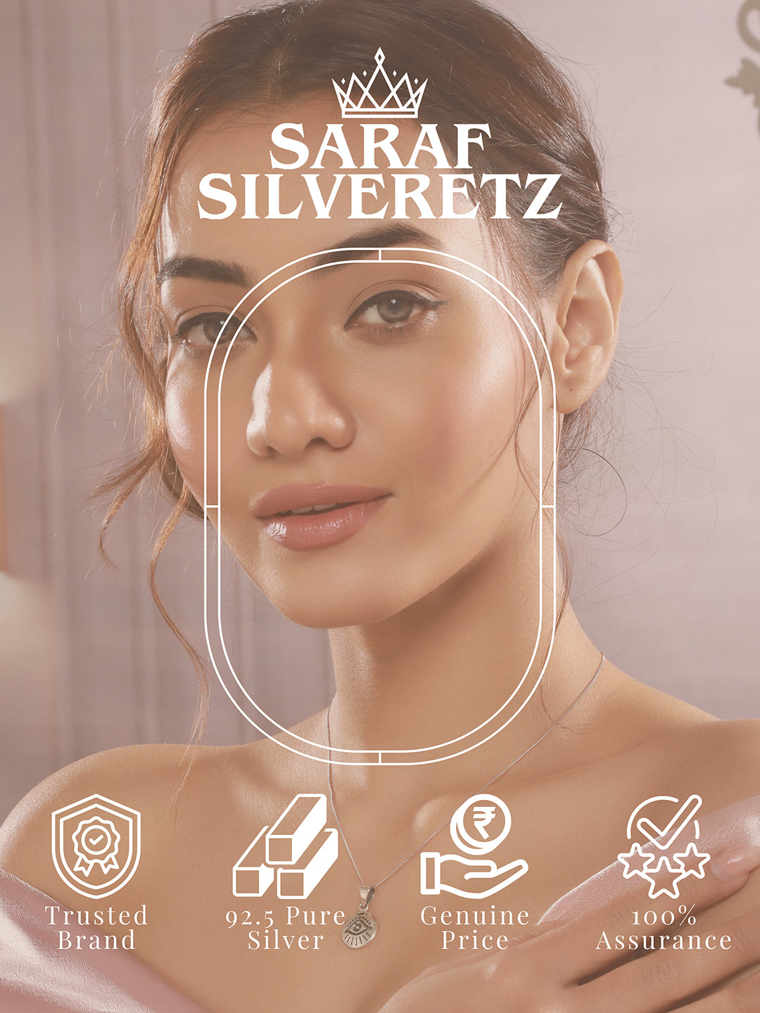 925 Sterling Silver Minimal Dailywear  Om Locket Pendant Necklace & Chain