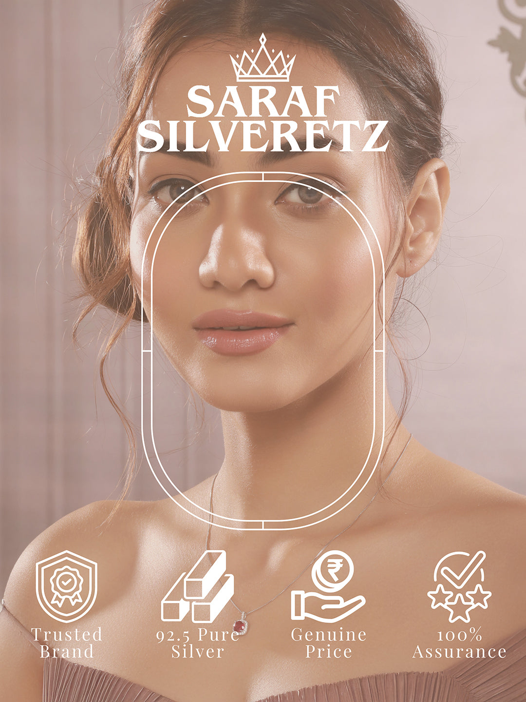 925 Sterling Silver Ruby Red Zircon Square Halo Love Pendant Necklace & Chain